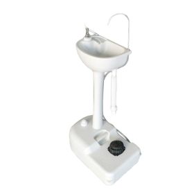 Portable And Portable Outdoor Washbasin (Color: White)